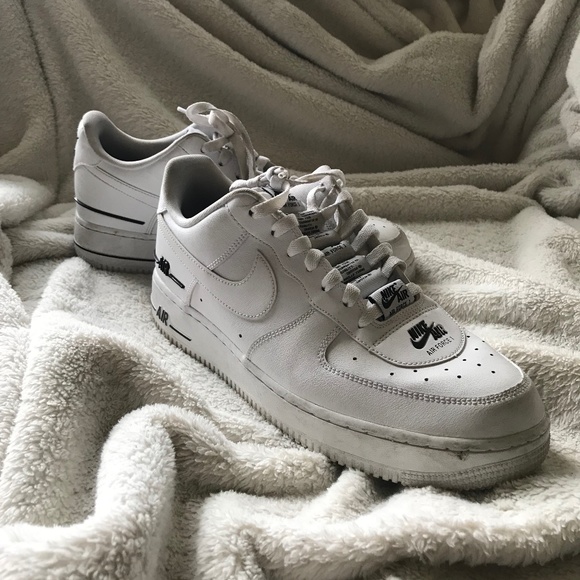 Nike Air Force 1 Low Double Air Low White Black - Picture 1 of 4